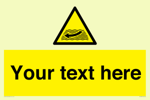 Custom Warning strong river flows